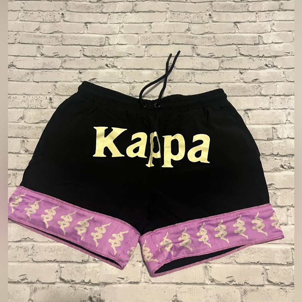 Kappa Black and Purple Shorts Size 8